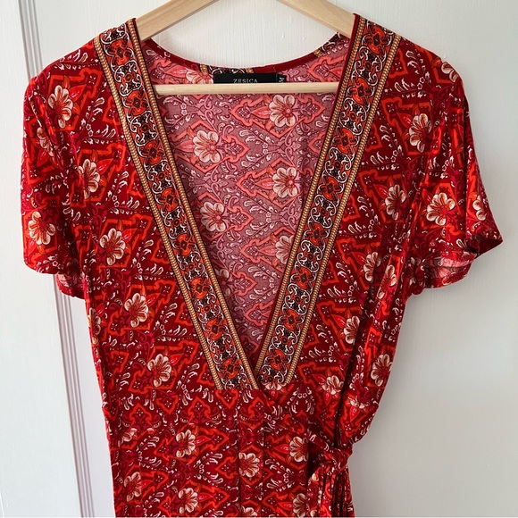 Zesica Bohemian Floral Wrap Maxi  Dress - Picture 6 of 7